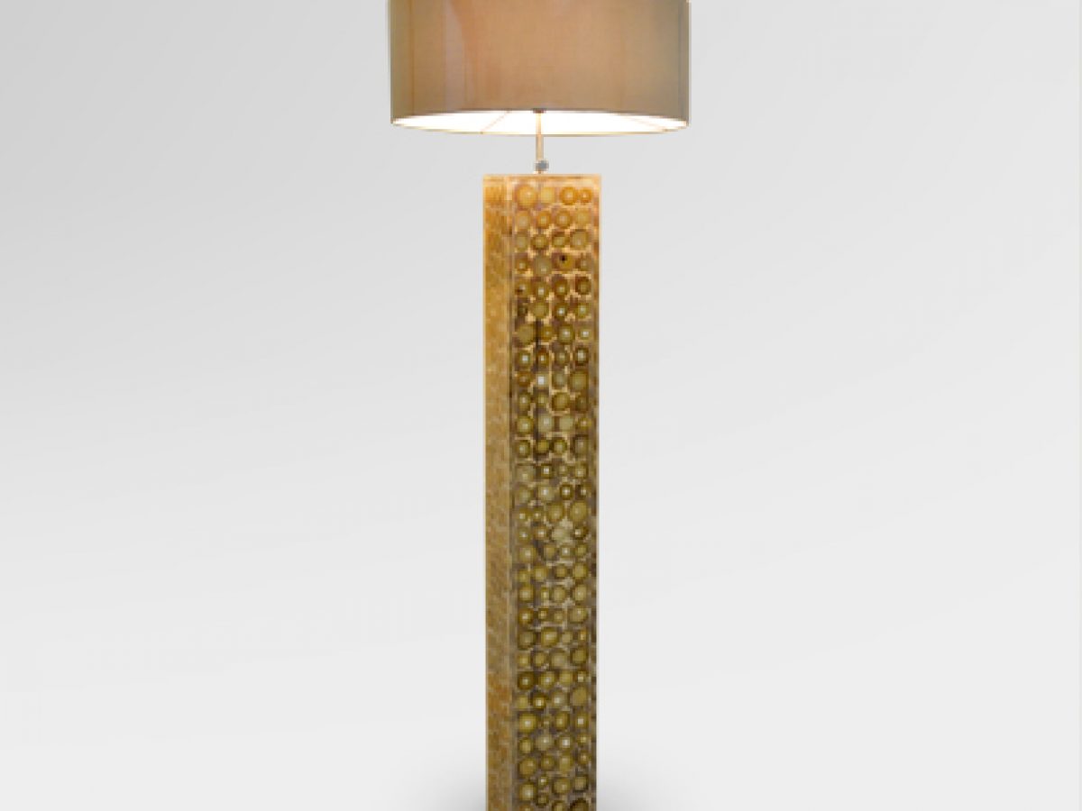 amber mosaic floor lamp