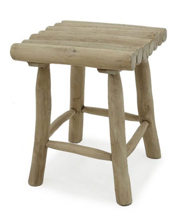 Italy Wooden Teak Branch Stool